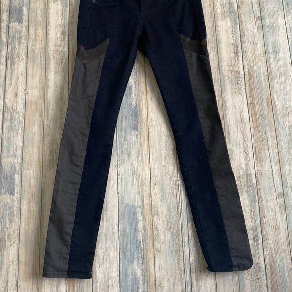 Rag & Bone Womens Jeans | Grey Navy Tuxedo Striped Skinny Size 24 - Picture 8 of 13